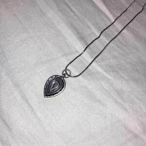 Elegant Silver Teardrop Pendant Necklace